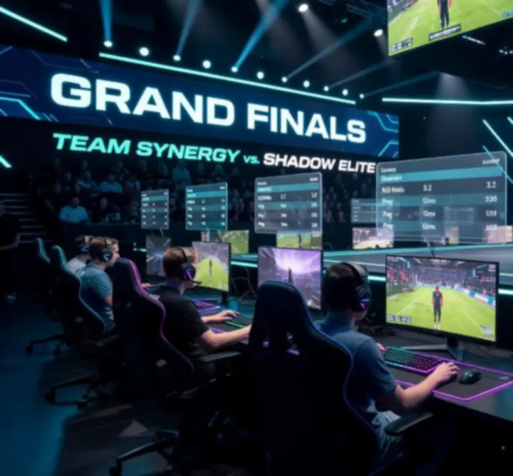 Arena turniejowa esportu z publicznością i sceną